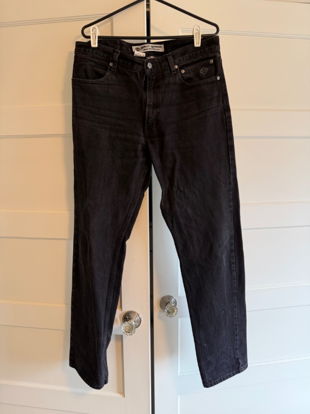 Men's Harley-Davidson Black Denim Straight Jeans 34 x 34